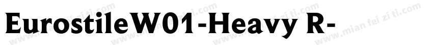 EurostileW01-Heavy R字体转换